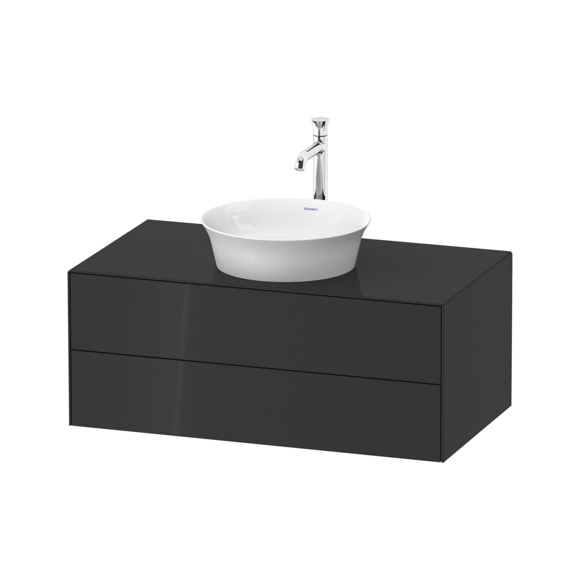 Duravit Waschtischunterschrank White Tulip 100x55cm, gr g, 2 La, 1 Pl, wandhängend