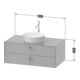 Duravit Waschtischunterschrank White Tulip 100x55cm, st-g g, 2 La m G, 1 Pl