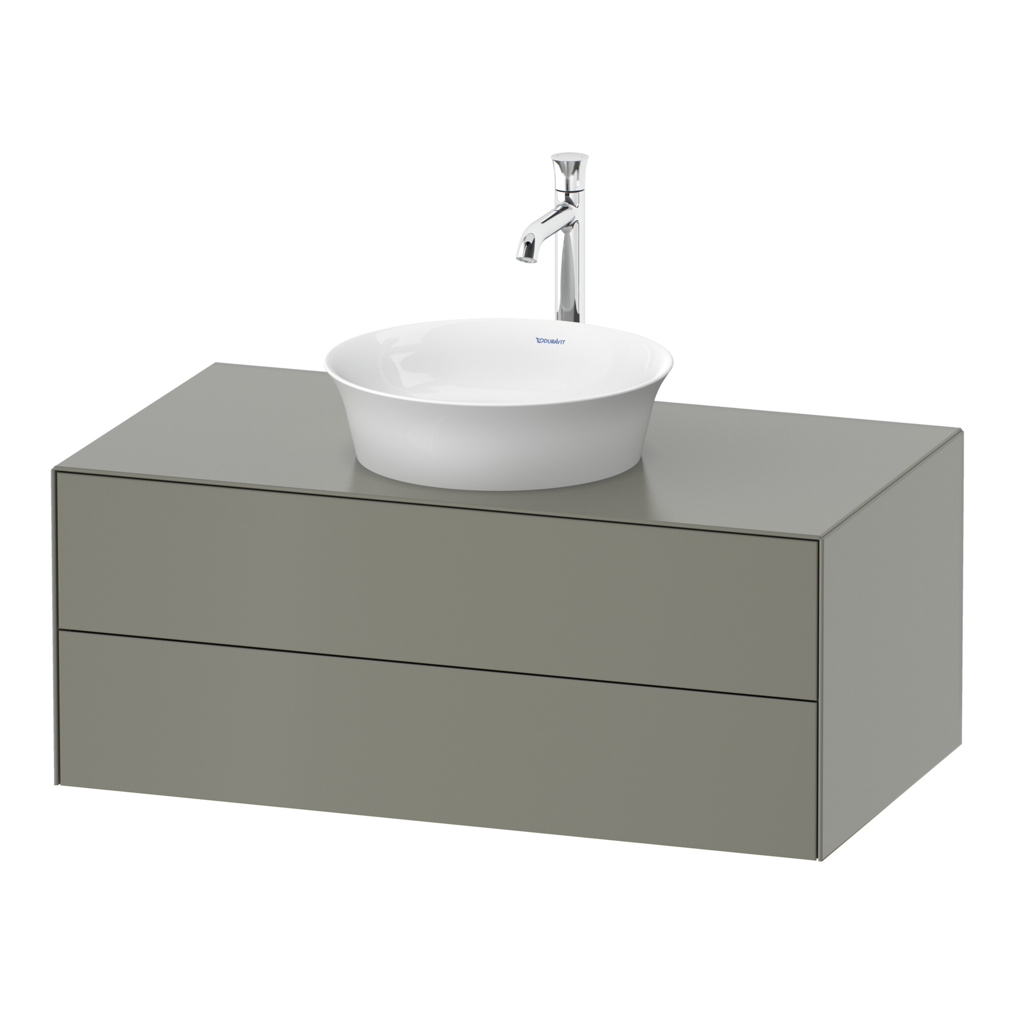 Duravit Waschtischunterschrank White Tulip 100x55cm, st-g m, 2 La, 1 Pl, wandhängend