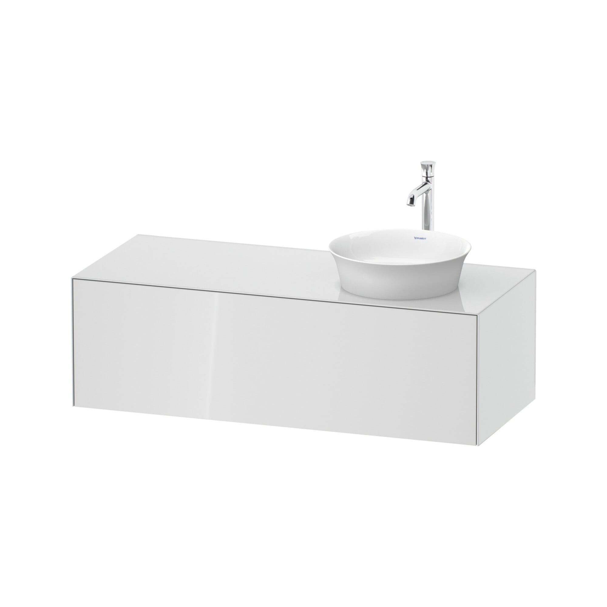 Duravit Waschtischunterschrank White Tulip 130x55cm, 1 AZ, 1 Pl, Beck. re, we hgl