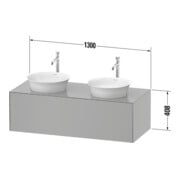 Duravit Waschtischunterschrank White Tulip 130x55cm, 1 AZ, E Nat no w m, k Ein/m Be-3