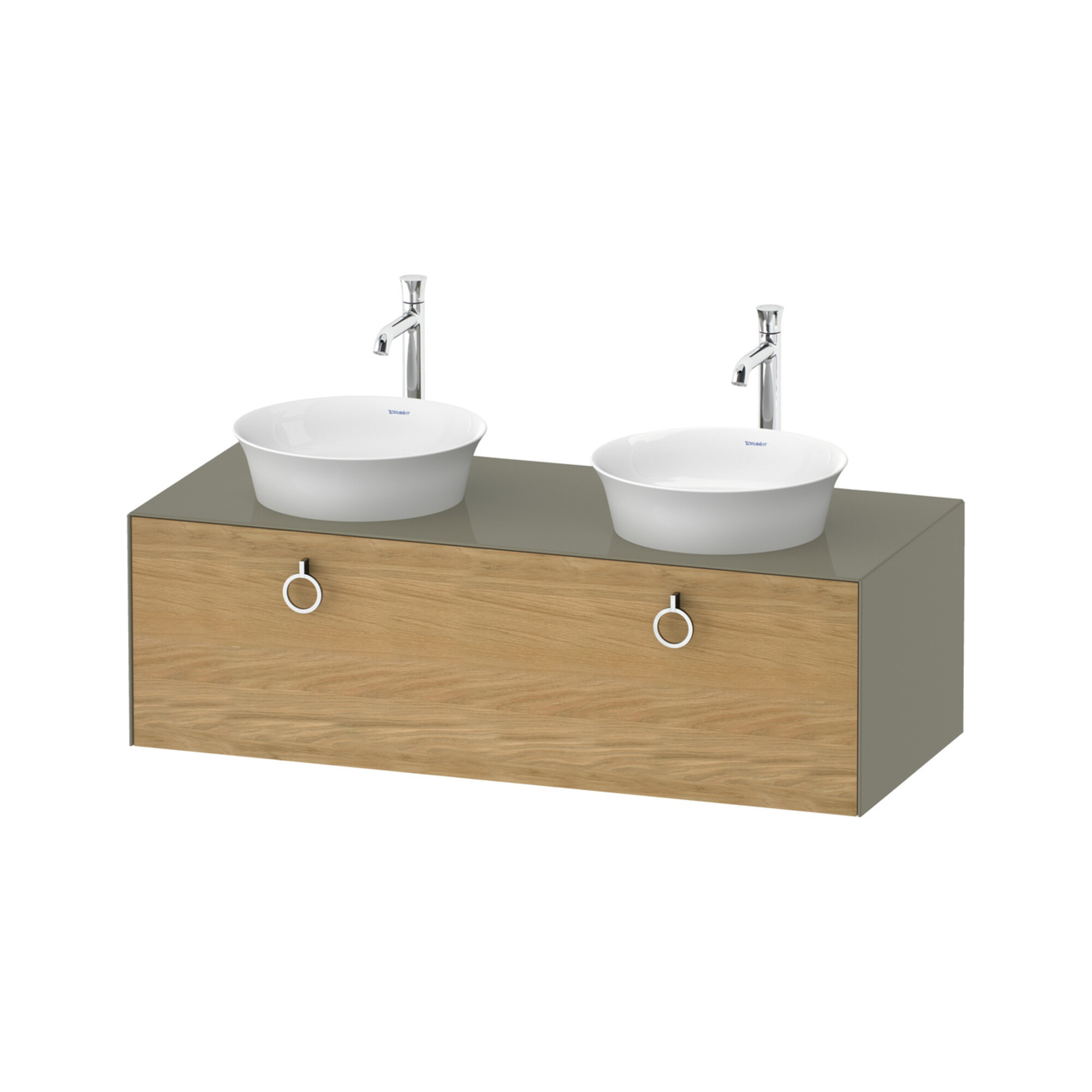 Duravit Waschtischunterschrank White Tulip 130x55cm, 1 AZ m G, B bs, E N m/StG hgl