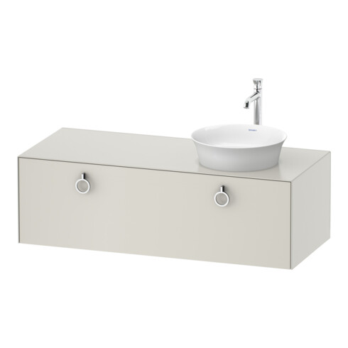 Duravit Waschtischunterschrank White Tulip 130x55cm, 1 AZ m G, B re, Nord we s-matt