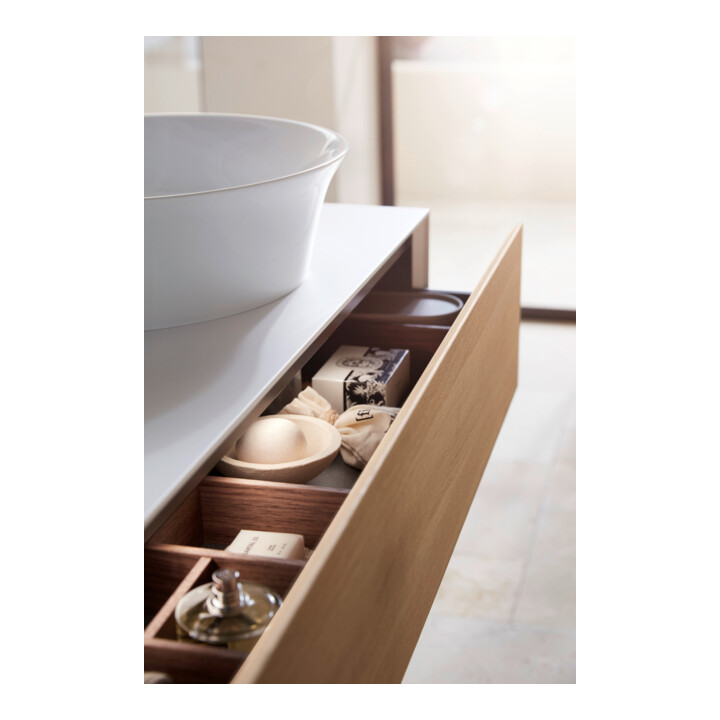 Duravit Waschtischunterschrank White Tulip 130x55cm, 2 La, 1 Pl, B r, E Nat no w m