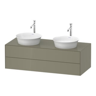 Duravit Waschtischunterschrank White Tulip 130x55cm, 2 La, B beids., steingrau hgl