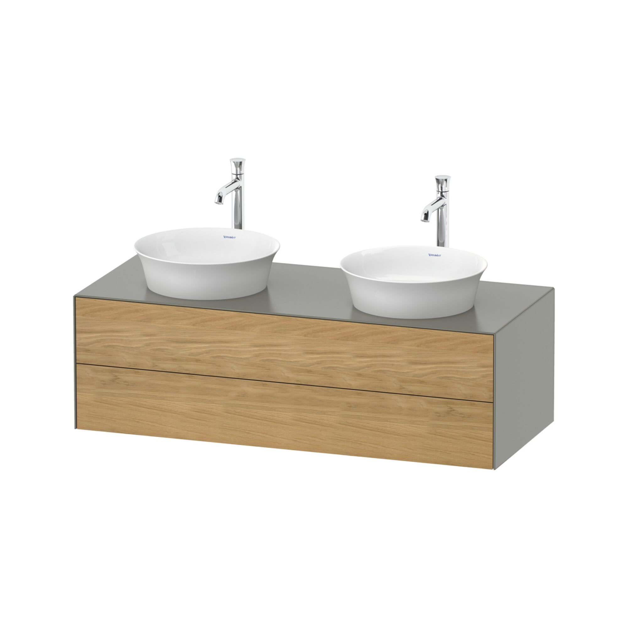 Duravit Waschtischunterschrank White Tulip 130x55cm, 2 La, B bs, E Nat StG s-matt