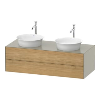 Duravit Waschtischunterschrank White Tulip 130x55cm, 2 La, B bs, E Nat tau s-matt
