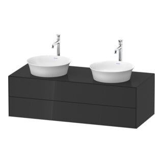 Duravit Waschtischunterschrank White Tulip 130x55cm, 2 La, Beck. beids., graph hgl