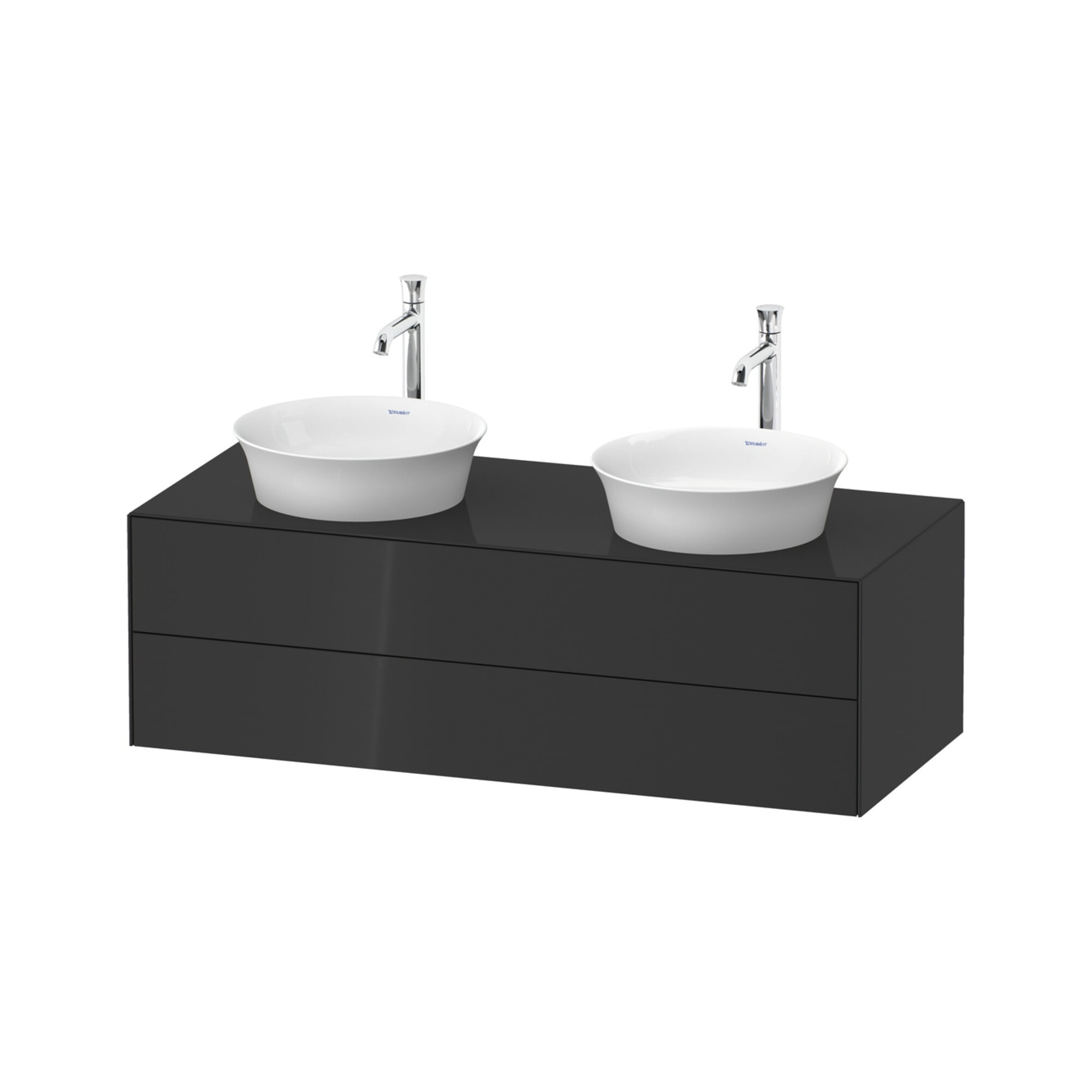 Duravit Waschtischunterschrank White Tulip 130x55cm, 2 La, Beck. beids., graph hgl