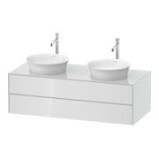 Duravit Waschtischunterschrank White Tulip 130x55cm, 2 La, Beck. beids., we hgl
