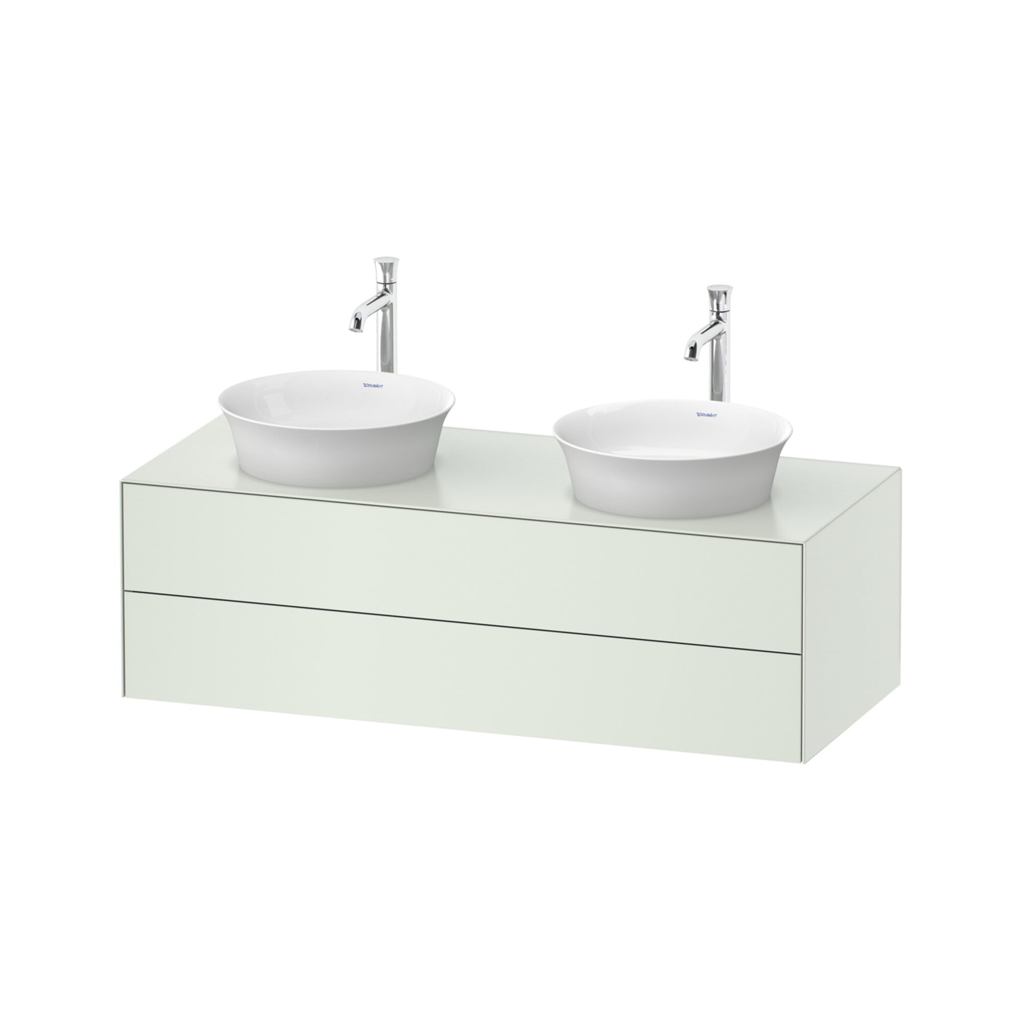 Duravit Waschtischunterschrank White Tulip 130x55cm, 2 La, Beck. beids., we s-matt