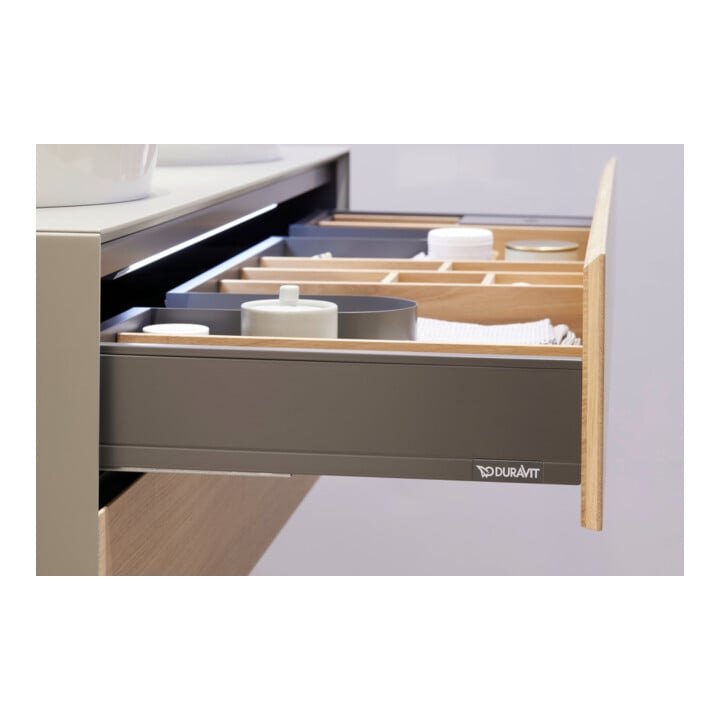 Duravit Waschtischunterschrank White Tulip 130x55cm, 2 La, E Nat gra g, k Ein/m Be