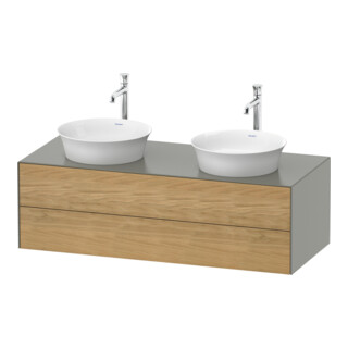 Duravit Waschtischunterschrank White Tulip 130x55cm, 2 La, E Nat StG m, k Ein/m Be