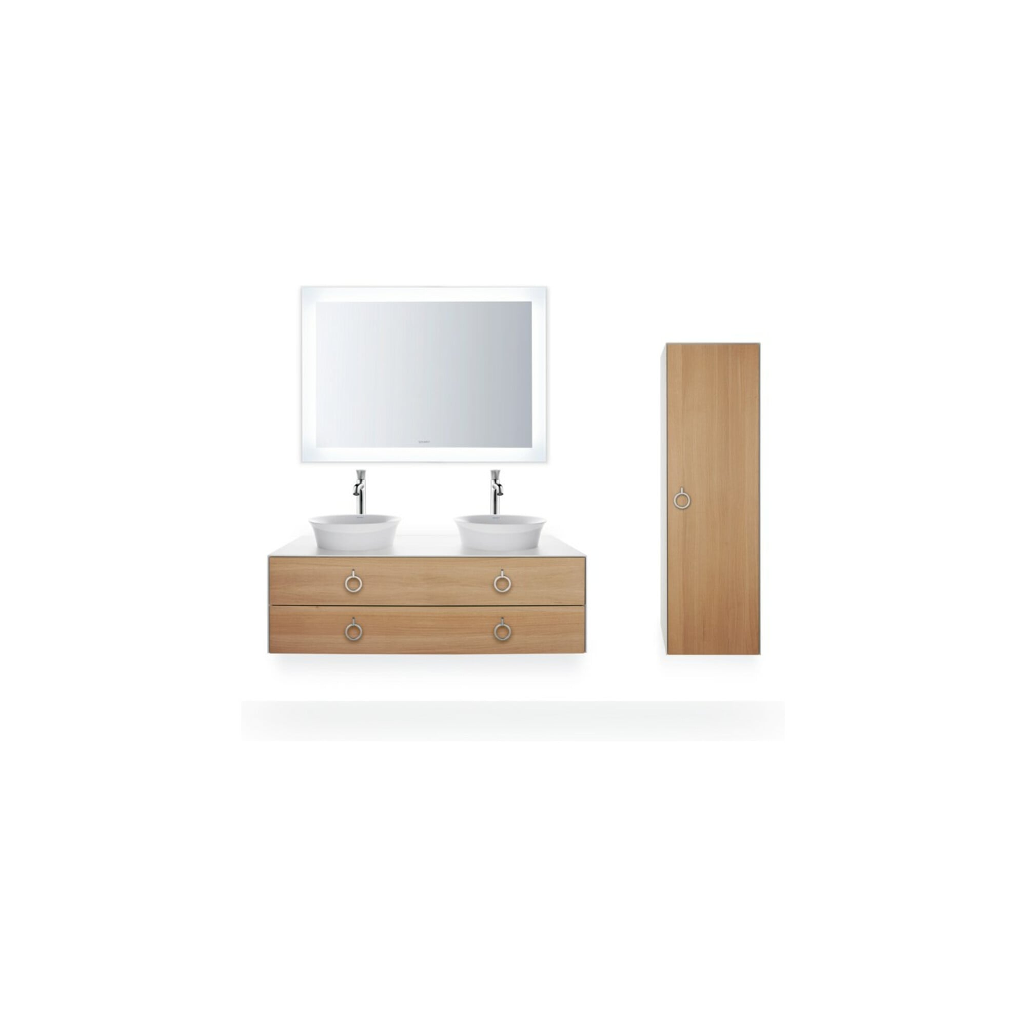 Duravit Waschtischunterschrank White Tulip 130x55cm, 2 La m G, B bs, E Nat w s-matt