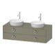 Duravit Waschtischunterschrank White Tulip 130x55cm, 2 La m G, B bs, steingrau hgl-1