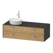 Duravit Waschtischunterschrank White Tulip 130x55cm, 2 La m G, B l, E Nat gra hgl
