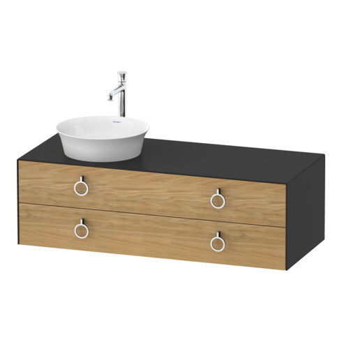 Duravit Waschtischunterschrank White Tulip 130x55cm, 2 La m G, B l, E Nat gra m