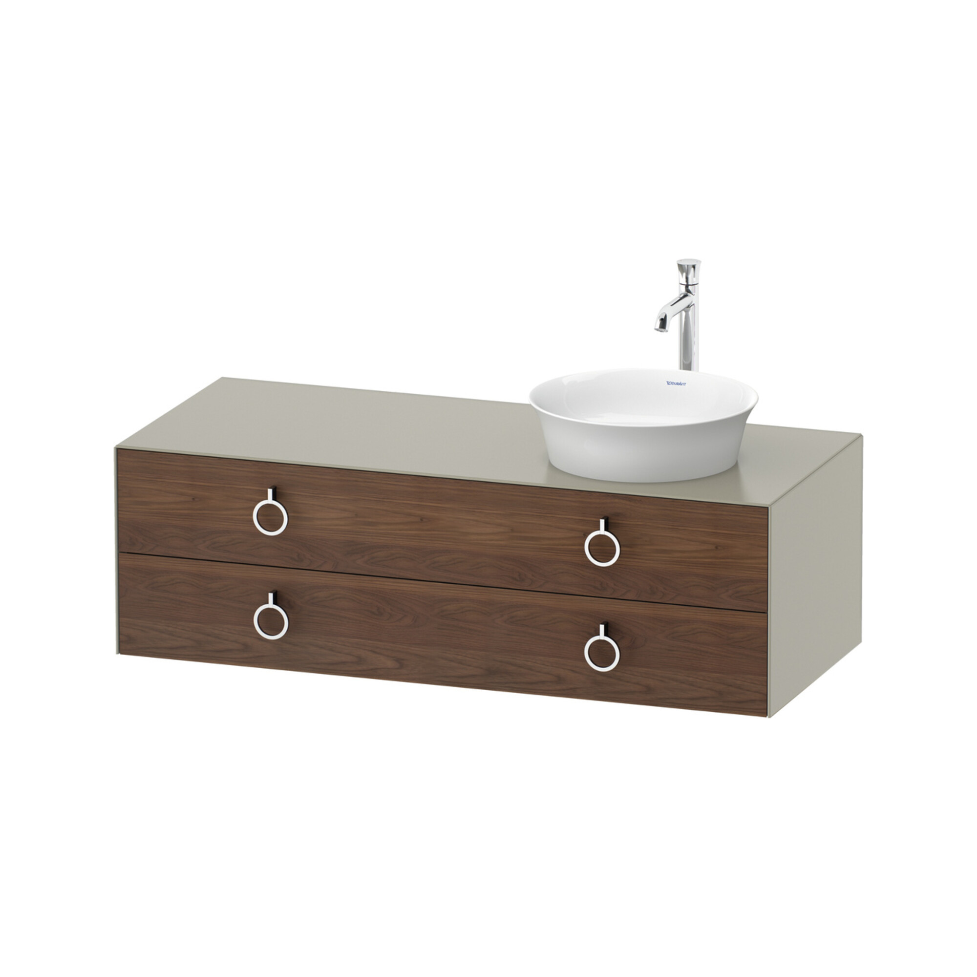 Duravit Waschtischunterschrank White Tulip 130x55cm, 2 La m G, B r, US N tau s-matt