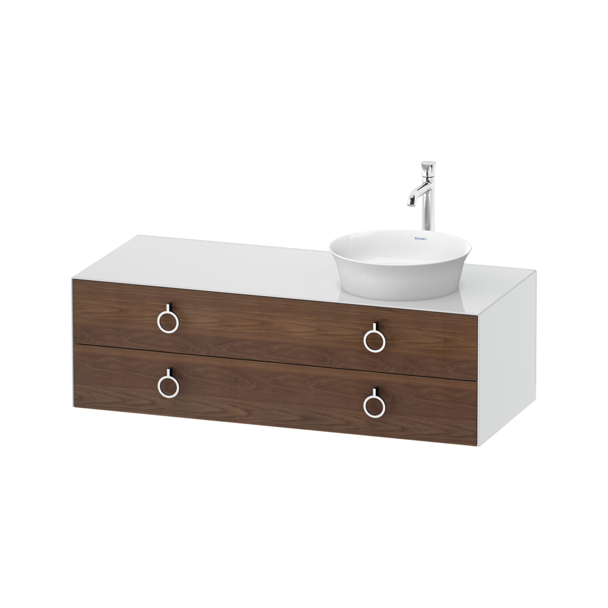 Duravit Waschtischunterschrank White Tulip 130x55cm, 2 La m G, B r, US N w hgl