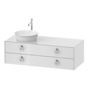 Duravit Waschtischunterschrank White Tulip 130x55cm, 2 La m Gr., Beck. li, we hgl-1