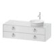 Duravit Waschtischunterschrank White Tulip 130x55cm, 2 La m Gr., Beck. re, we hgl-1