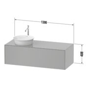 Duravit Waschtischunterschrank White Tulip 130x55cm, B L, E N w m, k Ein/m Be-3