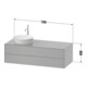Duravit Waschtischunterschrank White Tulip 130x55cm, B L, E N w m, k Ein/m Be