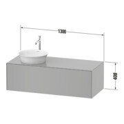 Duravit Waschtischunterschrank White Tulip 130x55cm, B m, E N gra g, k Ein/o Be-4