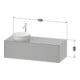 Duravit Waschtischunterschrank White Tulip 130x55cm, B m, E N gra m, k Ein/o Be