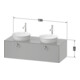 Duravit Waschtischunterschrank White Tulip 130x55cm, E Nat gra g, k Ein/m Be