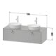 Duravit Waschtischunterschrank White Tulip 130x55cm, E Nat gra m, k Ein/m Be