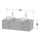 Duravit Waschtischunterschrank White Tulip 130x55cm, st-g g, k Ein/m Beleuchtung
