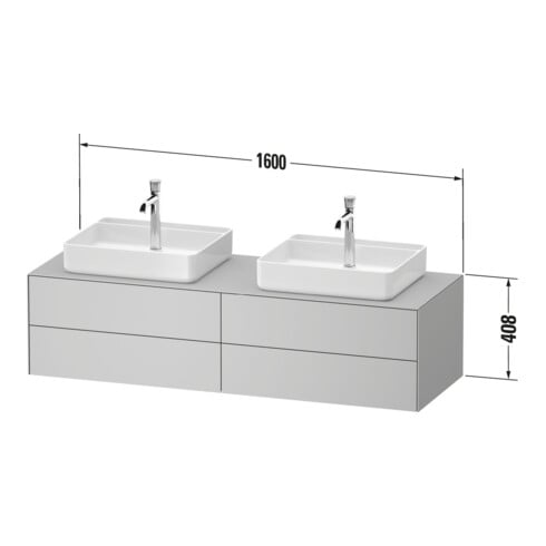 Duravit Waschtischunterschrank White Tulip 160x55cm, 4 L, E N gra g, k Ei/m B
