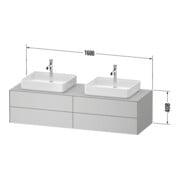 Duravit Waschtischunterschrank White Tulip 160x55cm, 4 L, E N gra g, k Ei/m B-4