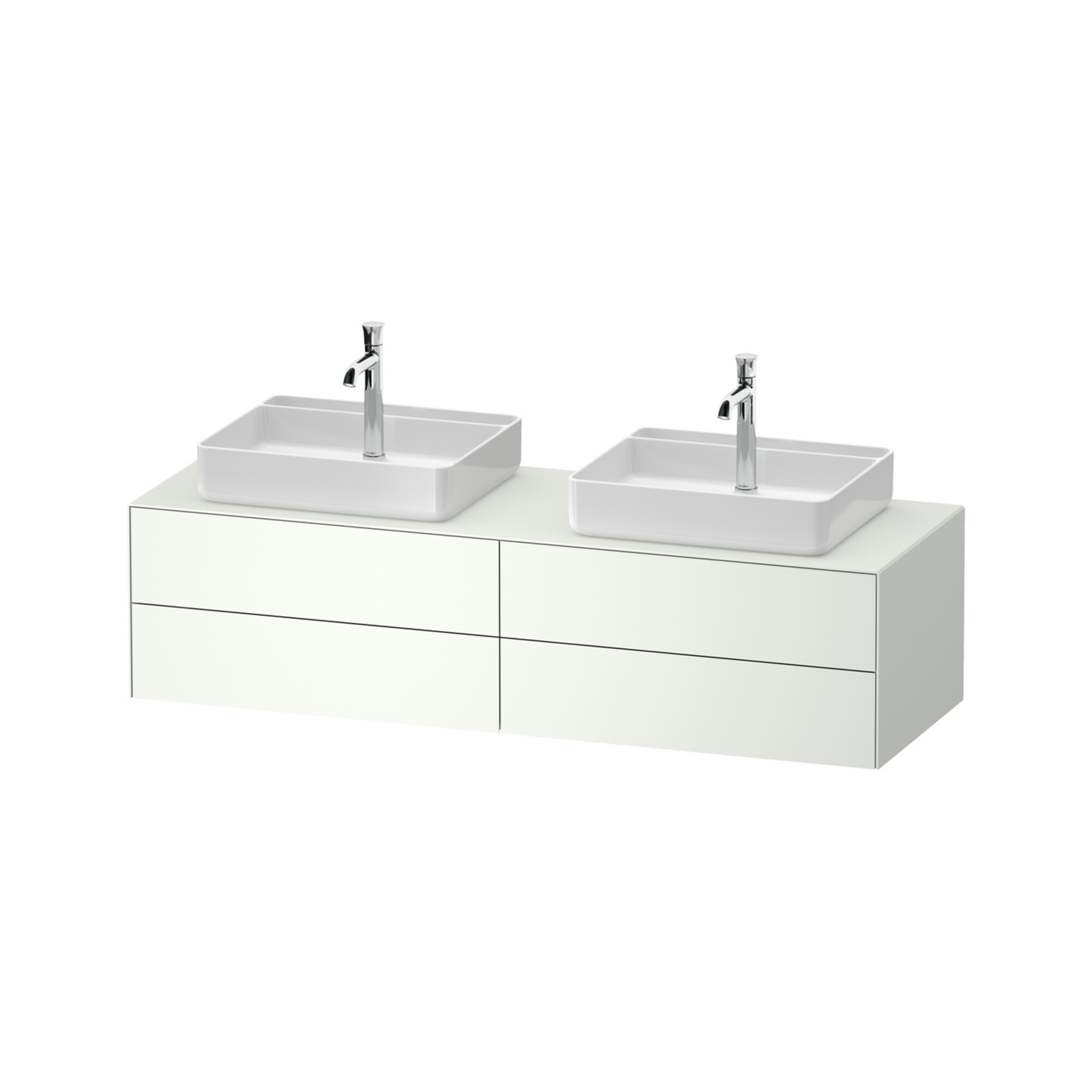 Duravit Waschtischunterschrank White Tulip 160x55cm, 4 L, w m, k Ei/m Beleuchtung