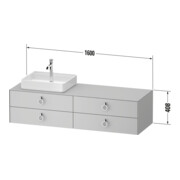 Duravit Waschtischunterschrank White Tulip 160x55cm, B R, E N gra m, k Ein/o Be-3