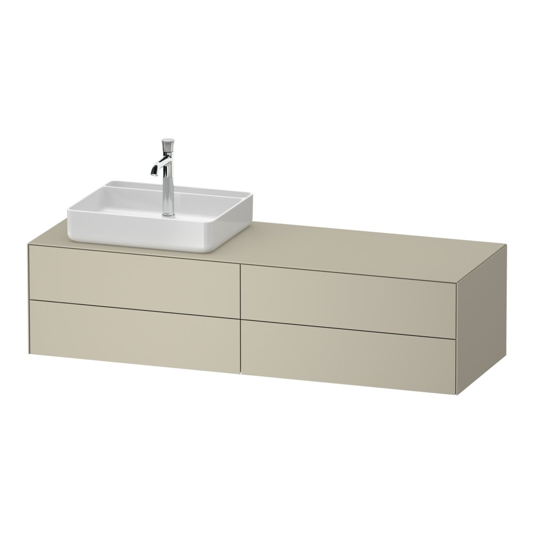 Duravit Waschtischunterschrank White Tulip 160x55cm, Be L, T sm, k Ei/o Beleucht.