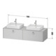 Duravit Waschtischunterschrank White Tulip 160x55cm, E Nat gra m, k Ein/m Be