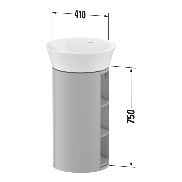 Duravit Waschtischunterschrank White Tulip 41x41x75cm, 2 Hozfachb., graph s-matt