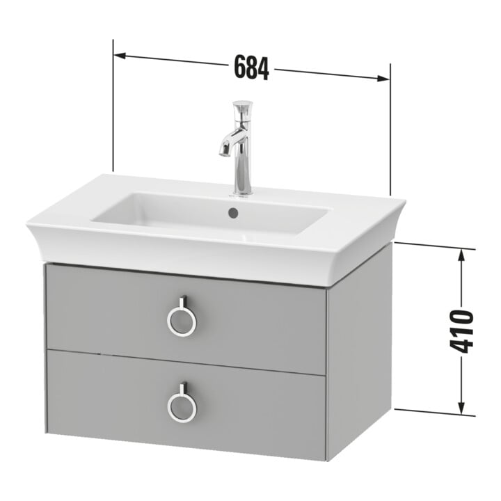 Duravit Waschtischunterschrank White Tulip 68,4x45,8cm, E N m/gra g, 2 La m G, wh