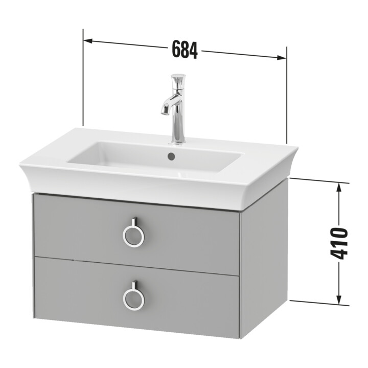 Duravit Waschtischunterschrank White Tulip 68,4x45,8cm, E N m/gra m, 2 La m G, wh