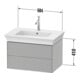 Duravit Waschtischunterschrank White Tulip 68,4x45,8cm, gra m, 2 Schubk., wandhängend