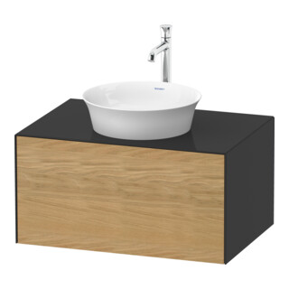 Duravit Waschtischunterschrank White Tulip 80x55cm, E N m/gra g, 1 AZ, 1 Pl, wandhängend