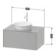 Duravit Waschtischunterschrank White Tulip 80x55cm, E N m/gra m, 1 AZ, 1 Pl, wandhängend