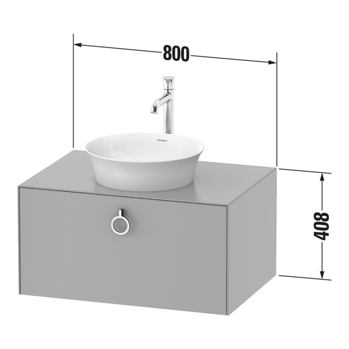 Duravit Waschtischunterschrank White Tulip 80x55cm, E N m/gra m, 1 AZ m G, 1 Pl
