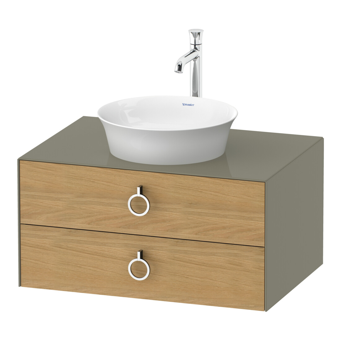 Duravit Waschtischunterschrank White Tulip 80x55cm, E N m/StG g, 2 La m G, 1 Pl