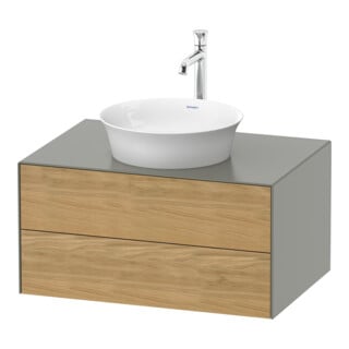 Duravit Waschtischunterschrank White Tulip 80x55cm, E N m/StG m, 2 La, 1 Pl, wandhängend