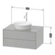 Duravit Waschtischunterschrank White Tulip 80x55cm, E N m/StG m, 2 La, 1 Pl, wandhängend