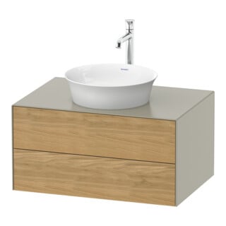 Duravit Waschtischunterschrank White Tulip 80x55cm, E N m/tau m, 2 La, 1 Pl, wandhängend
