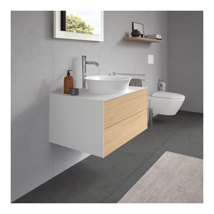 Duravit Waschtischunterschrank White Tulip 80x55cm, E N m/w m, 2 La, 1 Pl, wandhängend